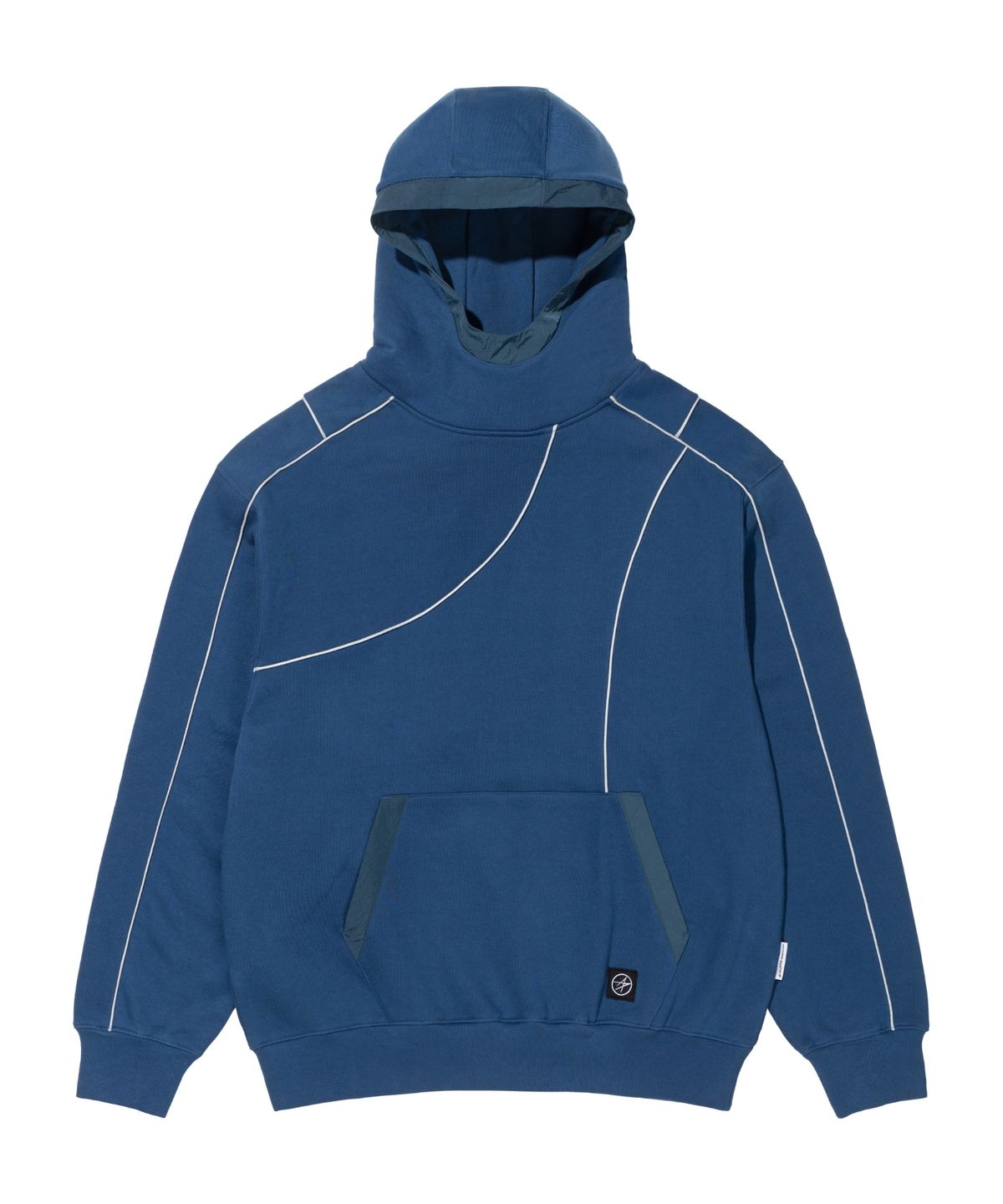 록히드마틴(LOCKHEED MARTIN) LM BLOCKING REFLECTIVE PIPING NYLON MIX HOODIE (BLUE)