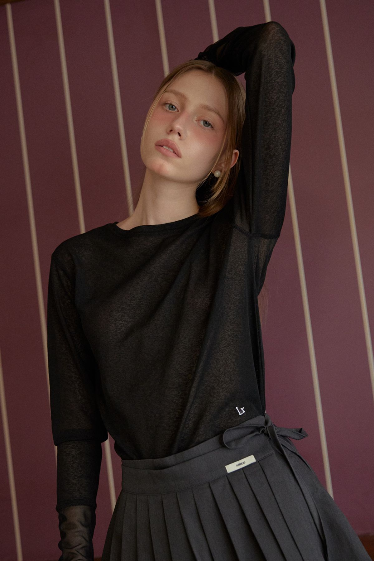 레터리(LETERIE) SEE-THROUGH LONG SLEEVE T-SHIRT_BLACK