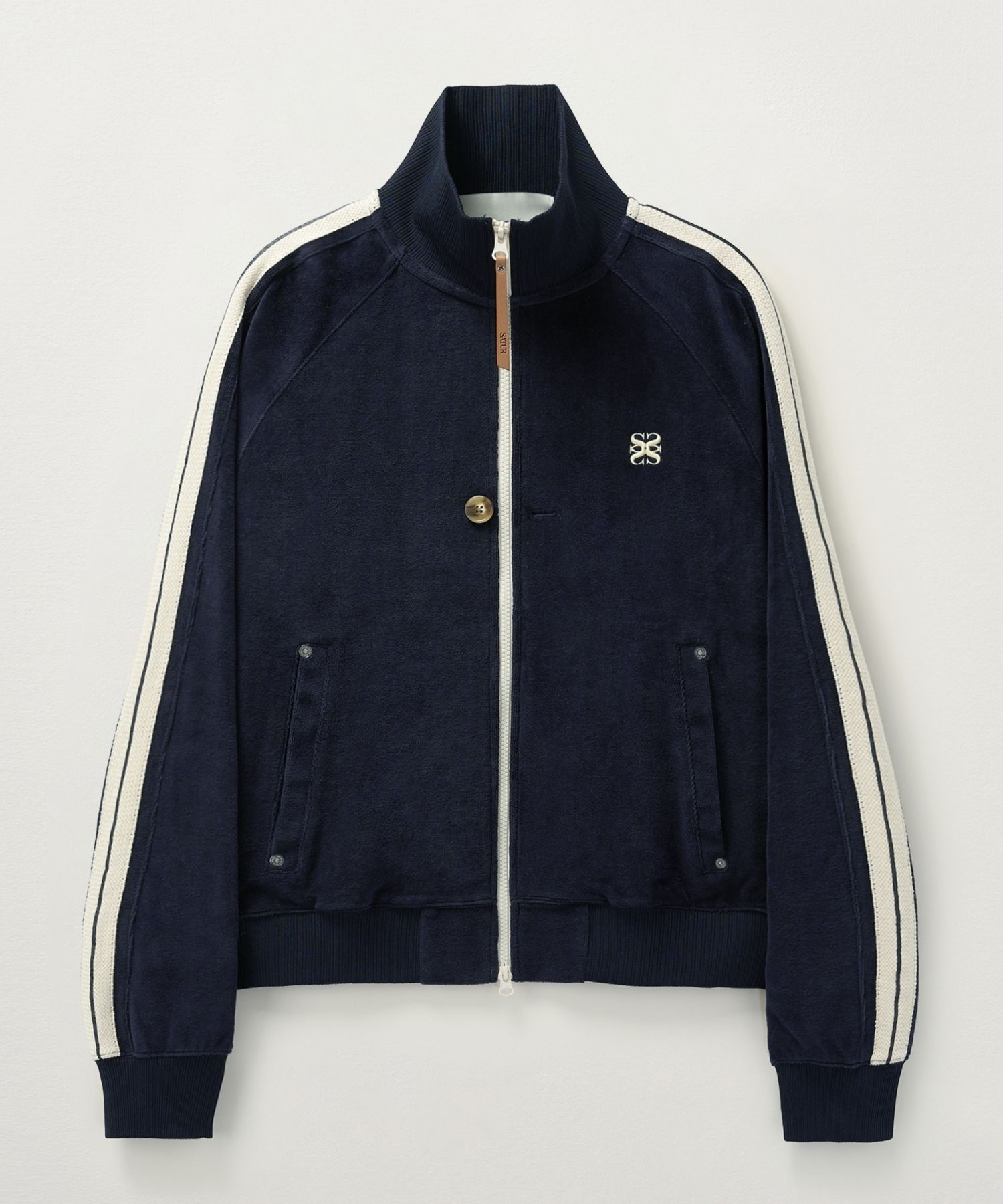 MUSINSA | SATUR Lawton Velour Collar Jacket Black