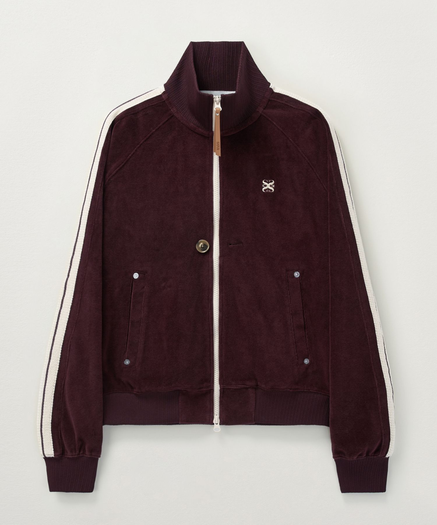 ジャケット SATUR (W) Lawton Velour Track Zip-Up Jacket Burgundy MUSINSA公式 | SATUR (W) Lawton Velour Track Zip-Up Jacket