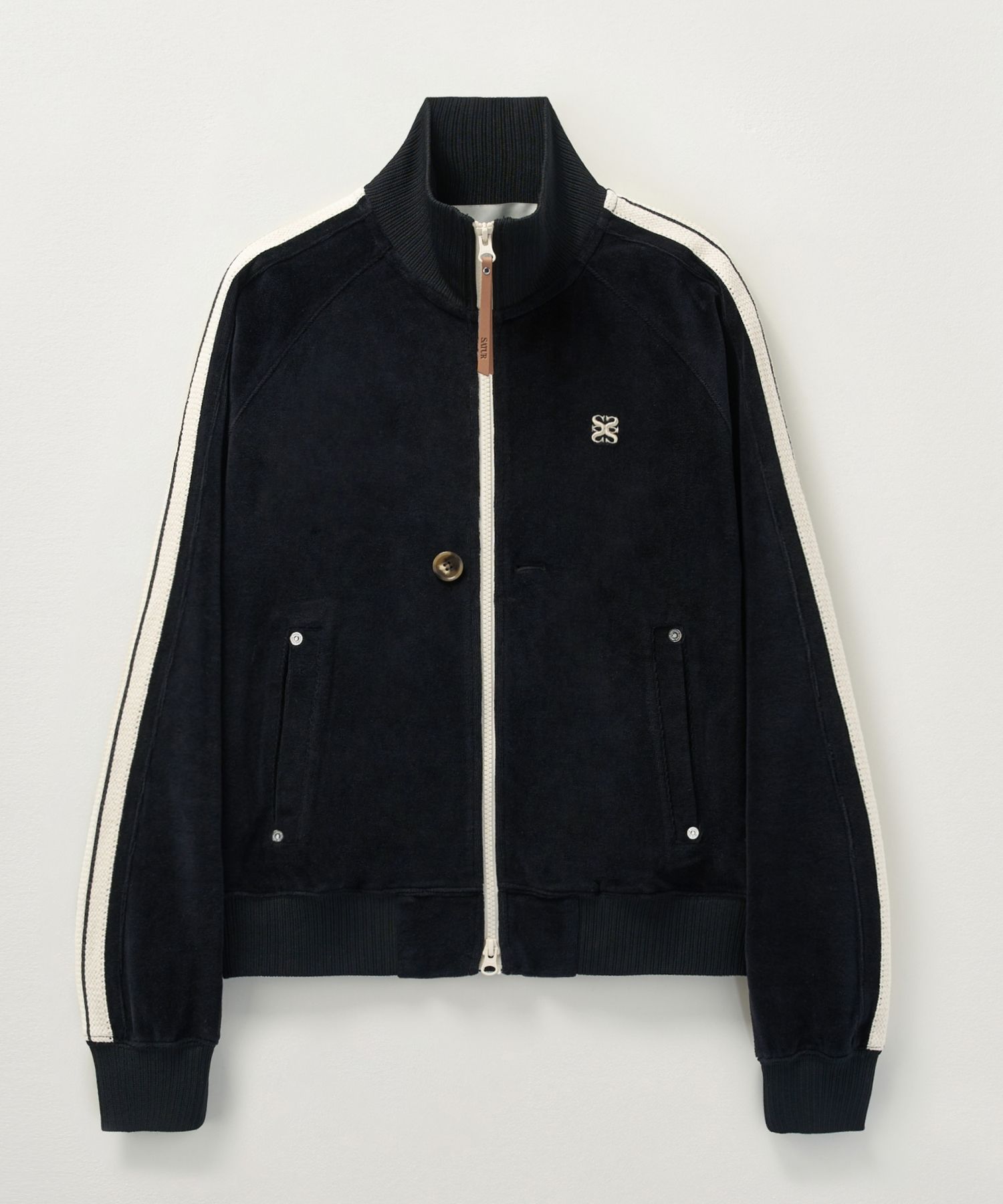 SATUR】Lawton Velour Track Jacket Black