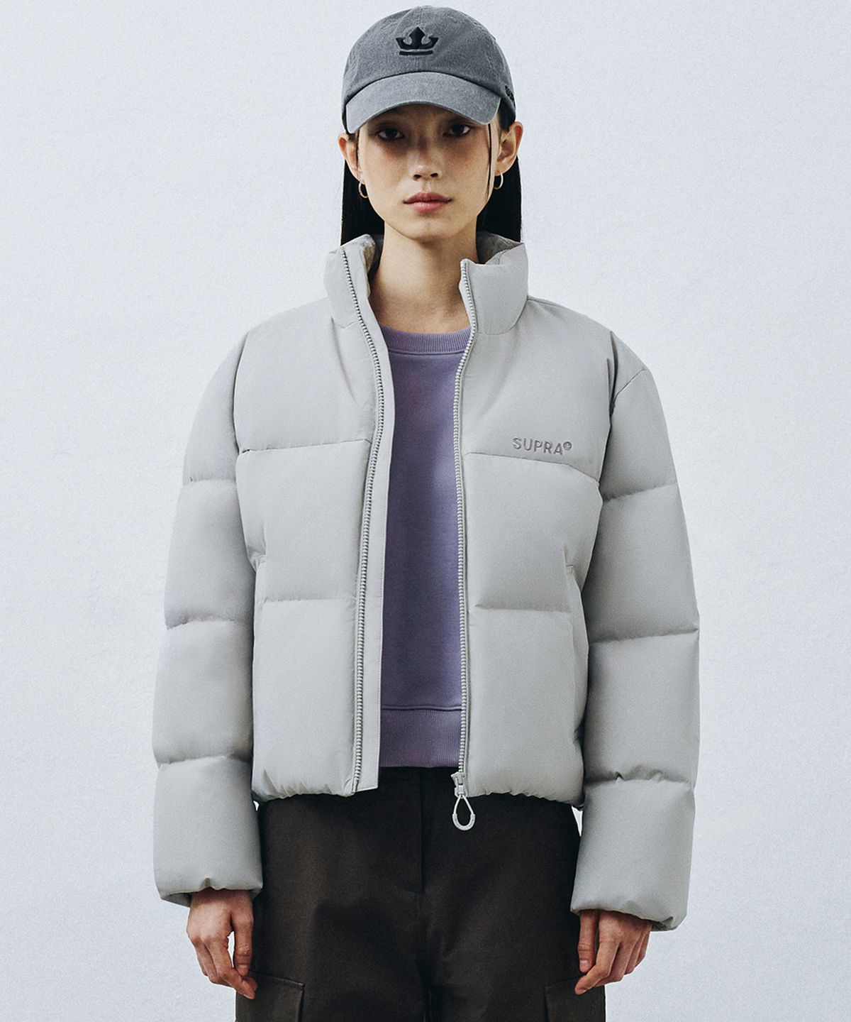 수프라(SUPRA) 여성 베이직 다운자켓(GREY)