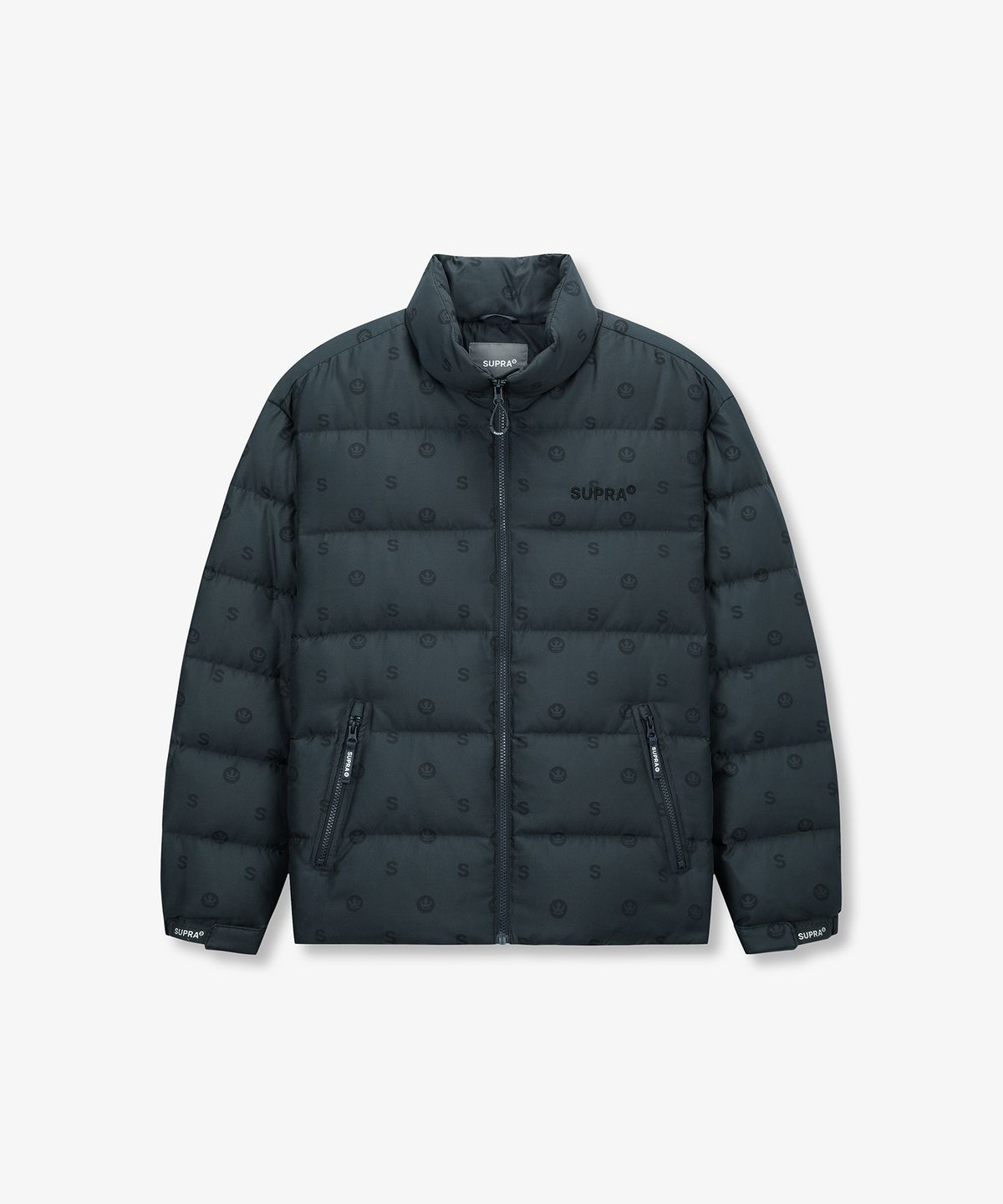 수프라(SUPRA) 모노그램 자가드 숏 다운 자켓(NAVY)