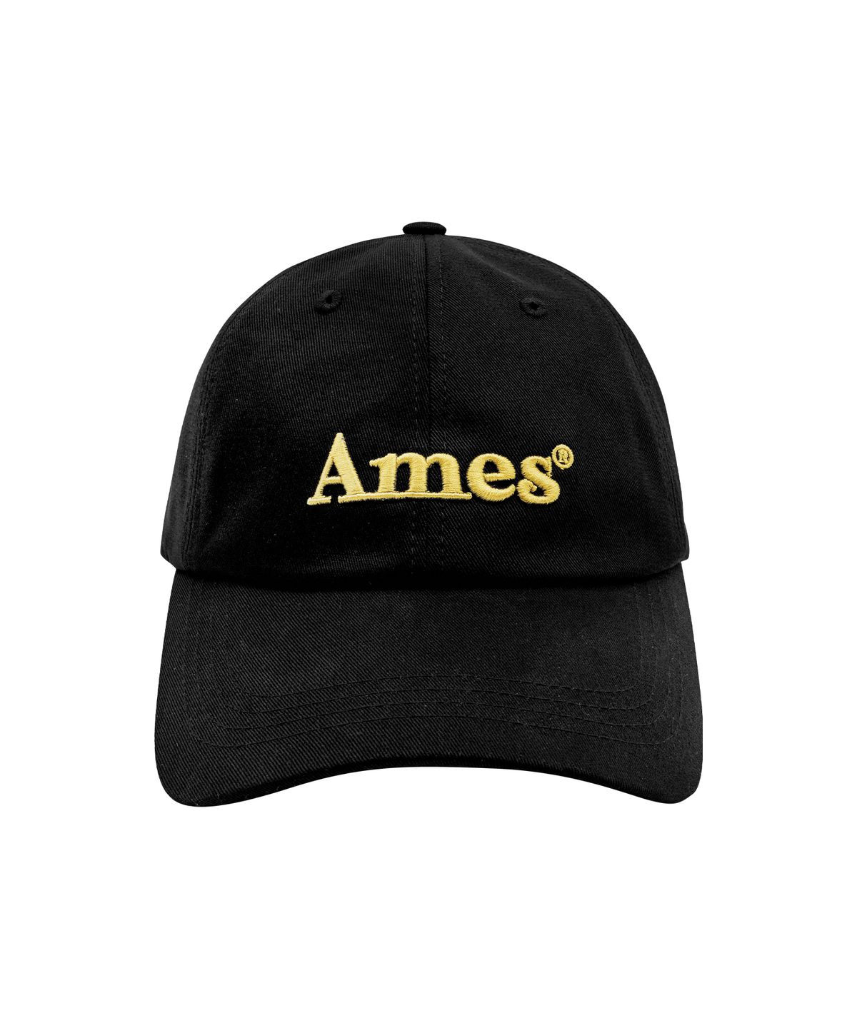 아메스 월드와이드(AMES-WORLDWIDE) BASIC LOGO BALL CAP BLACK(YELLOW)