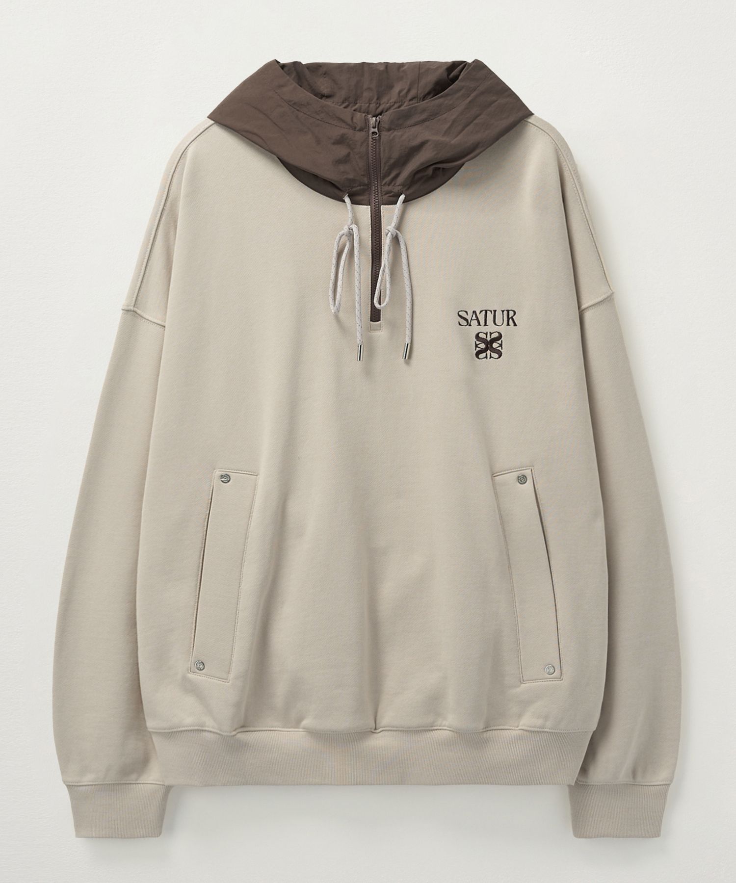 パーカー・フーディ SATUR Balaclava Nylon Hooded T-Shirt Melange Grey MUSINSA | SATUR Balaclava Nylon Hooded T-Shirt Melange Grey
