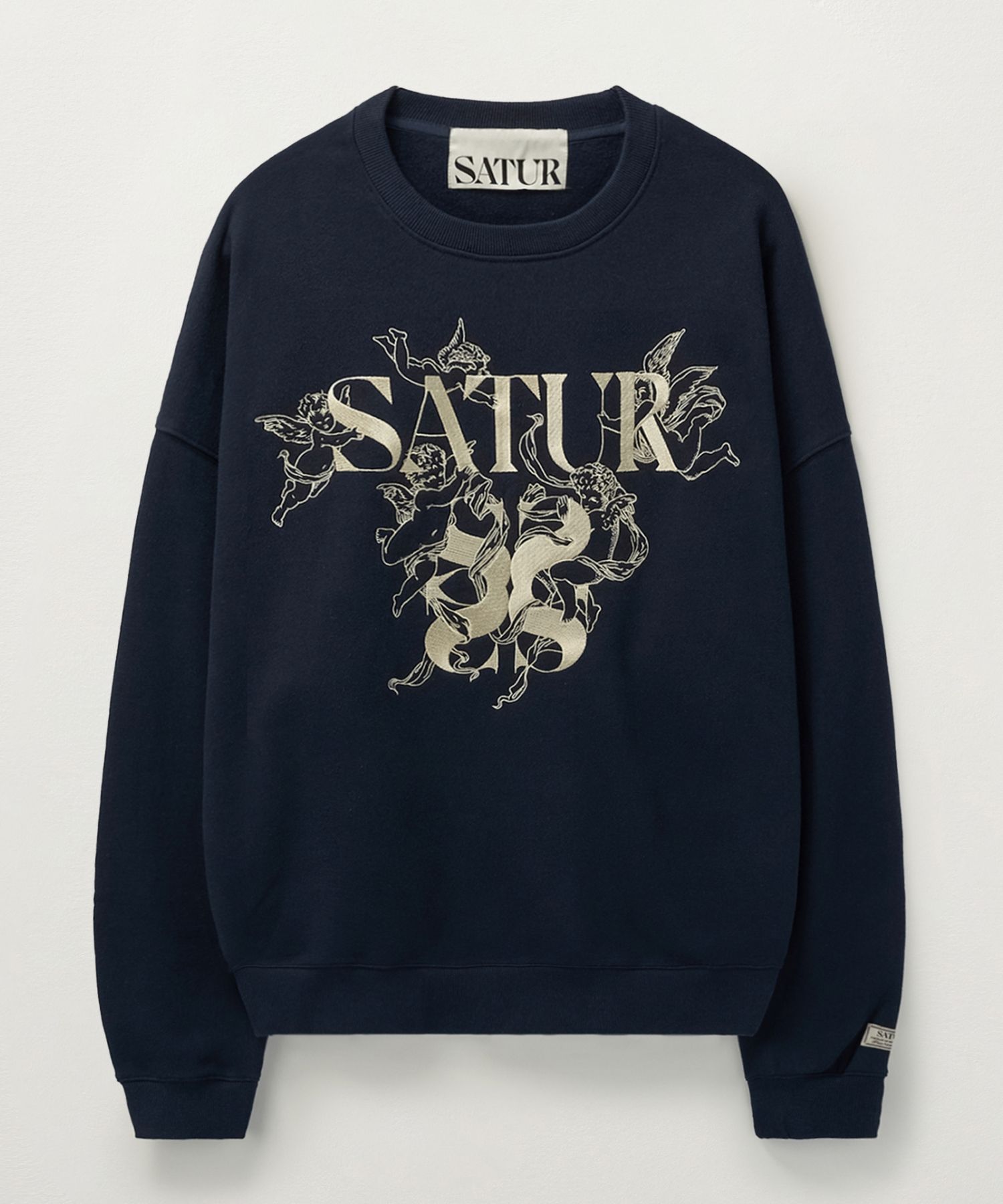 syrup エンジェルスウェット MUSINSA公式 | SATUR エンジェルグラフィックスウェットシャツネイビー