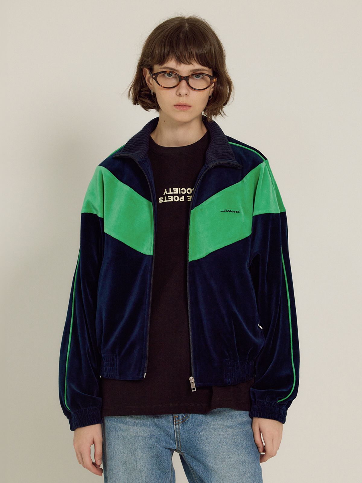 시엔느(SIENNE) Lyon Track Jacket (Navy)