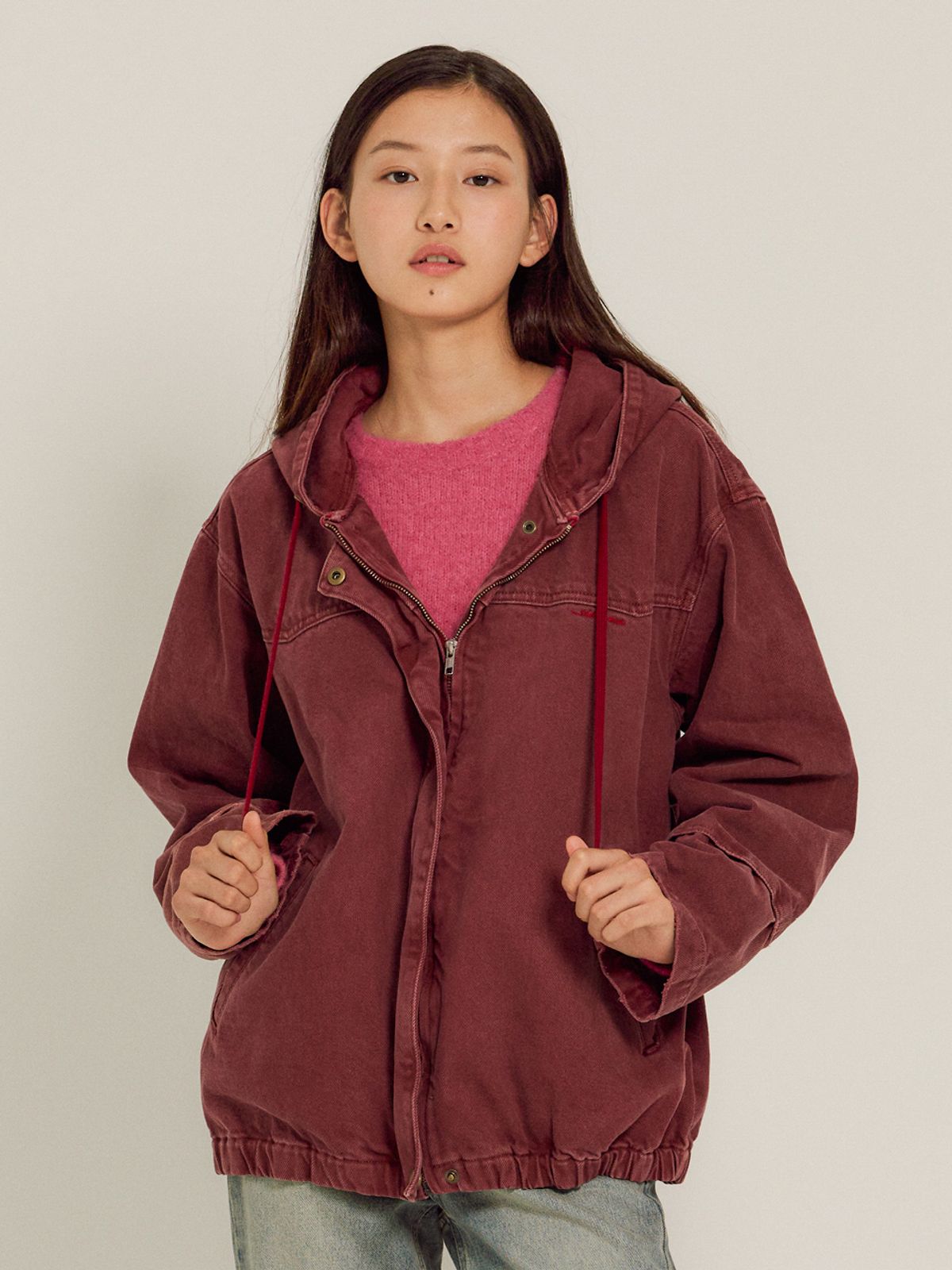 시엔느(SIENNE) Elvis Work Jacket (Burgundy)