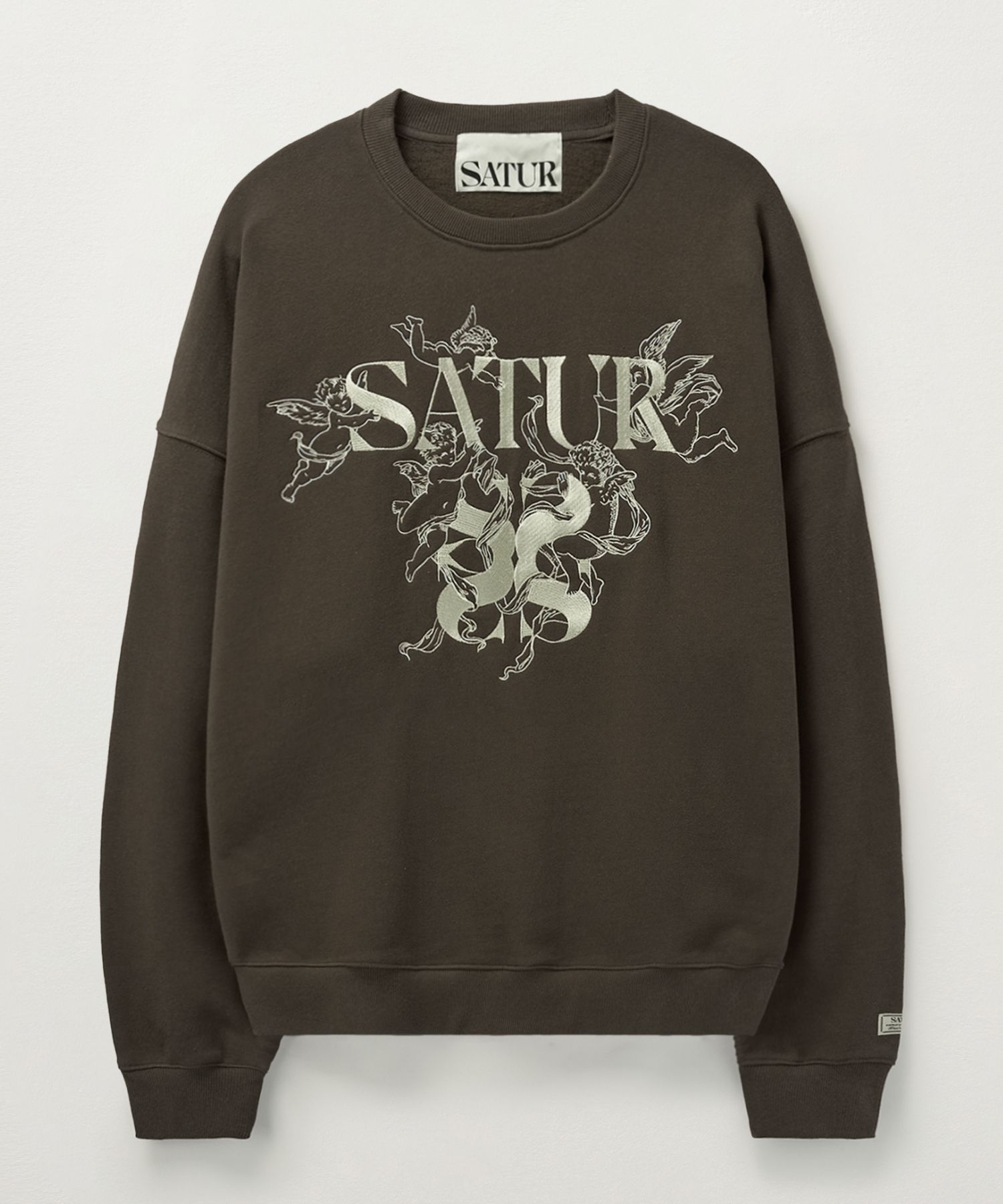 スウェット・トレーナー [SATUR]Angel Graphic Sweatshirt Brown MUSINSA公式 | SATUR Angel Graphic Sweatshirt Brown