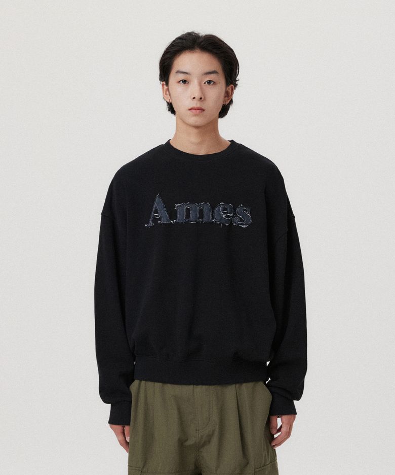 BASIC DENIM LOGO SWEATSHIRT BLACK