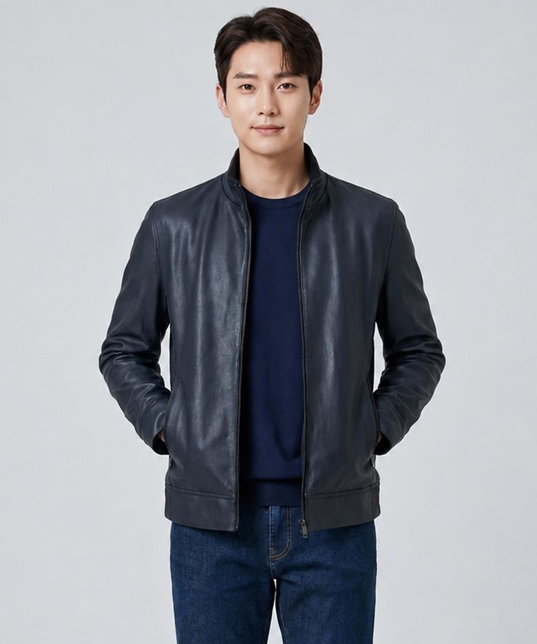 인조가죽 패딩점퍼