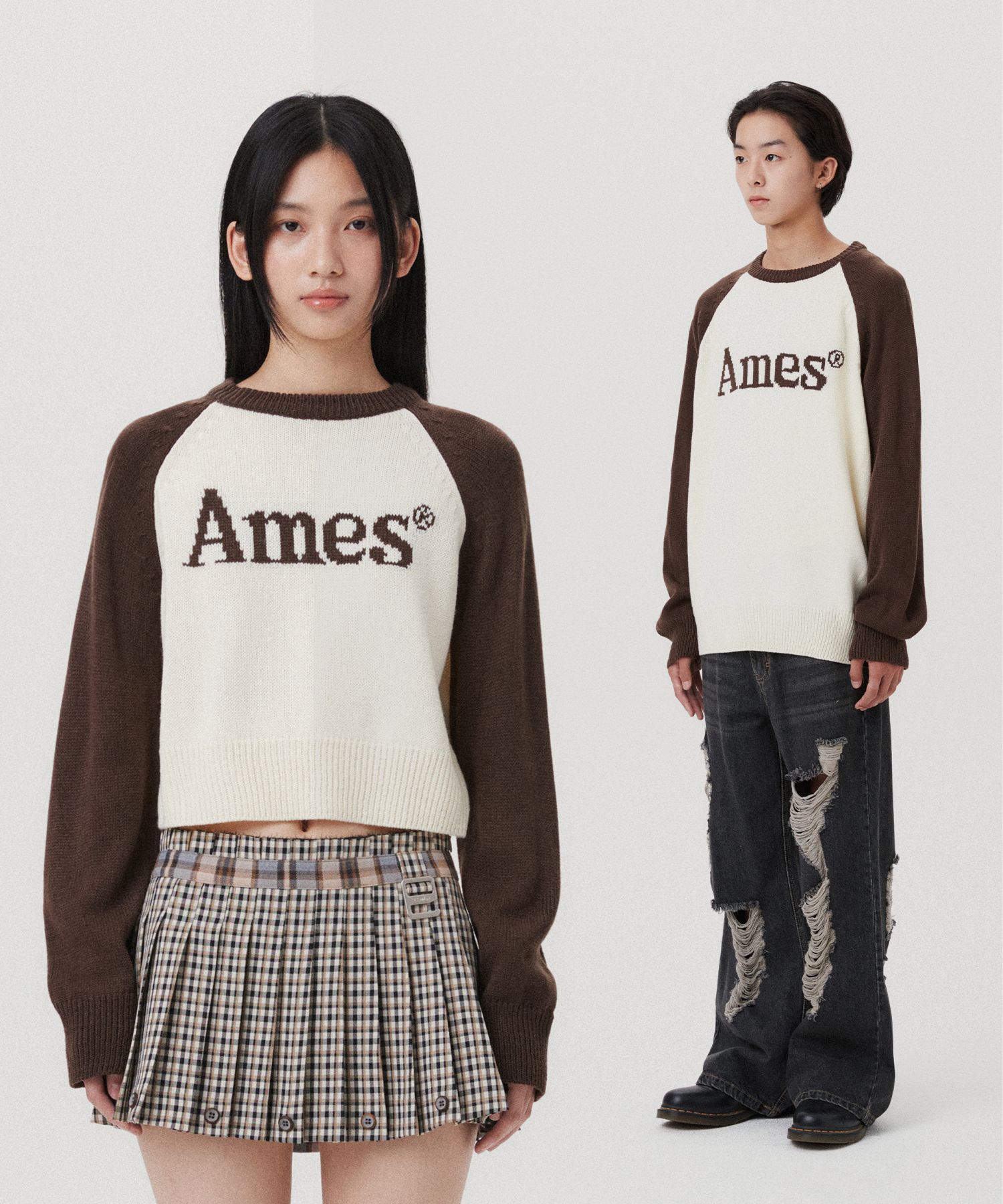 ★AMES-WORLDWIDE★BASIC RAGLAN PULLOVER KNIT BROWN★正規品 MUSINSA | AMES-WORLDWIDE BASIC RAGLAN PULLOVER KNIT BROWN