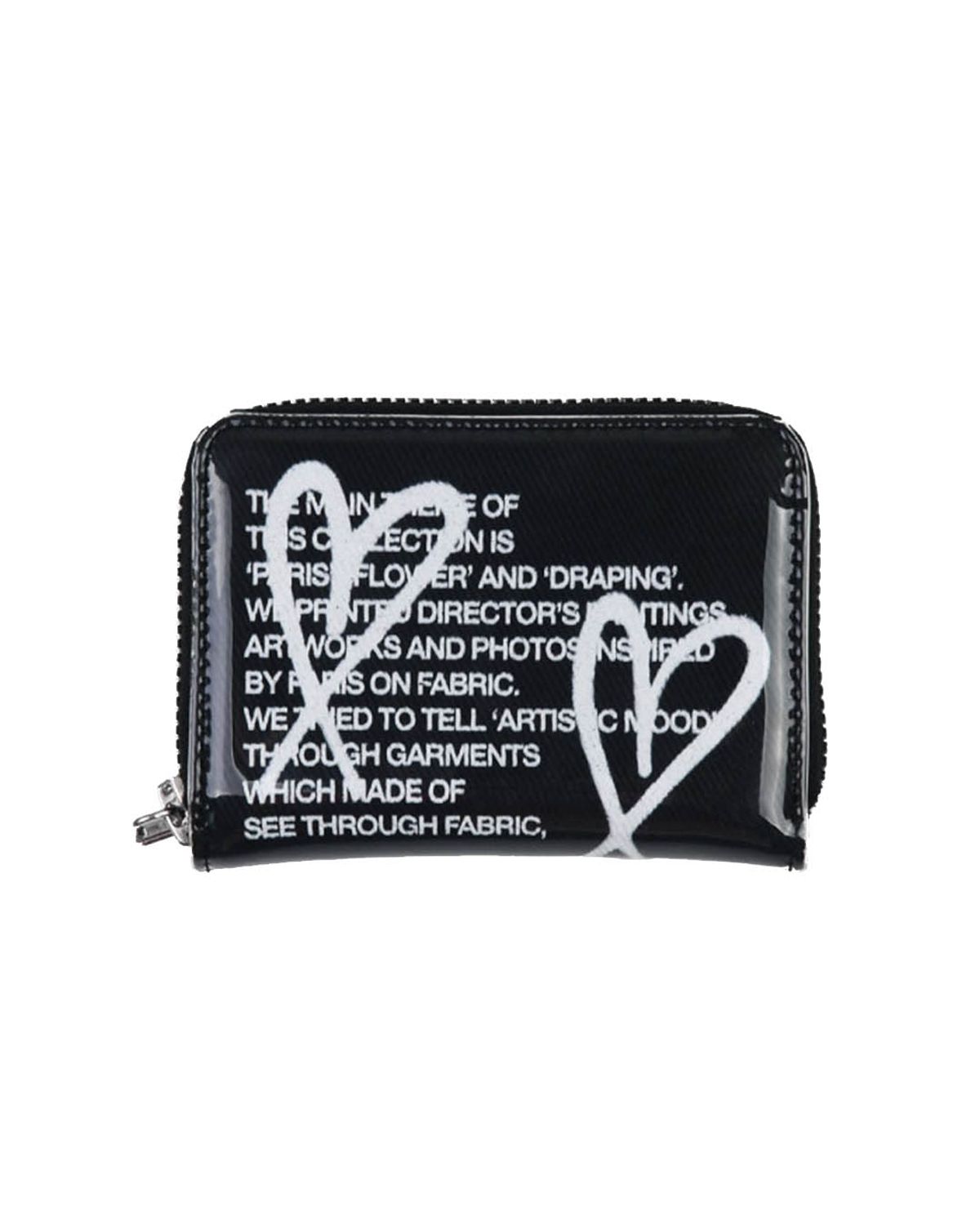 더뮤지엄비지터(THEMUSEUMVISITOR) PVC HEART PRINTED WALLET (BLACK)