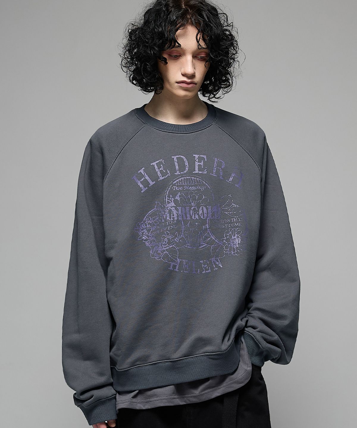 헤더헬렌(HEDER HELEN) Marigold d/grey sweat shirts