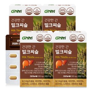 건강한 간 밀크씨슬 4박스(총 4개월분)/ 간건강 실리마린 비타민B 판토텐산