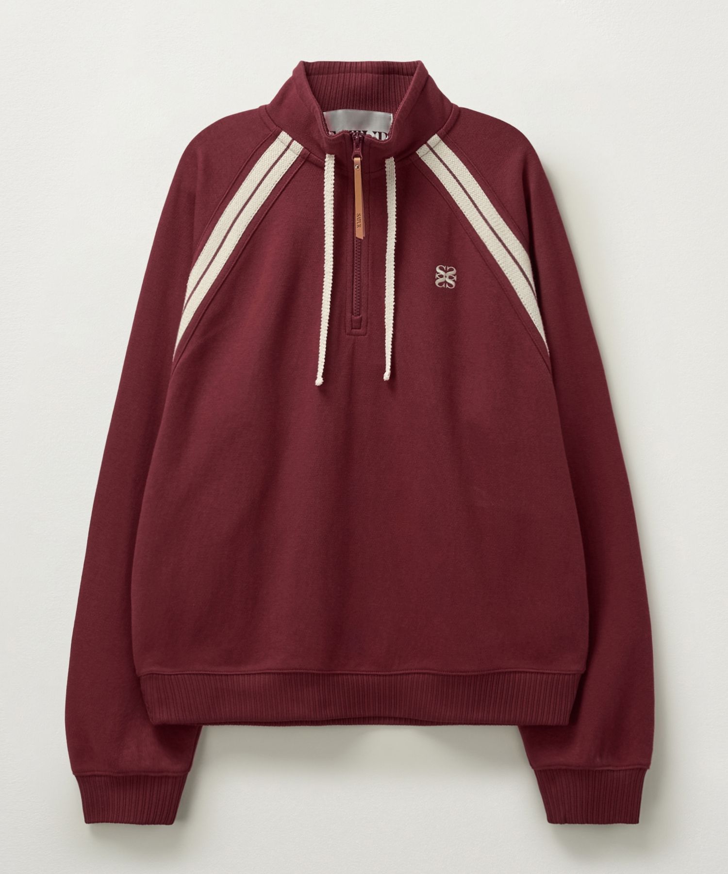 スウェット・トレーナー [SATUR]Lawton Half Zip-Up Sweatshirt Burgundy MUSINSA | SATUR Lawton Half Zip-Up Sweatshirt Burgundy
