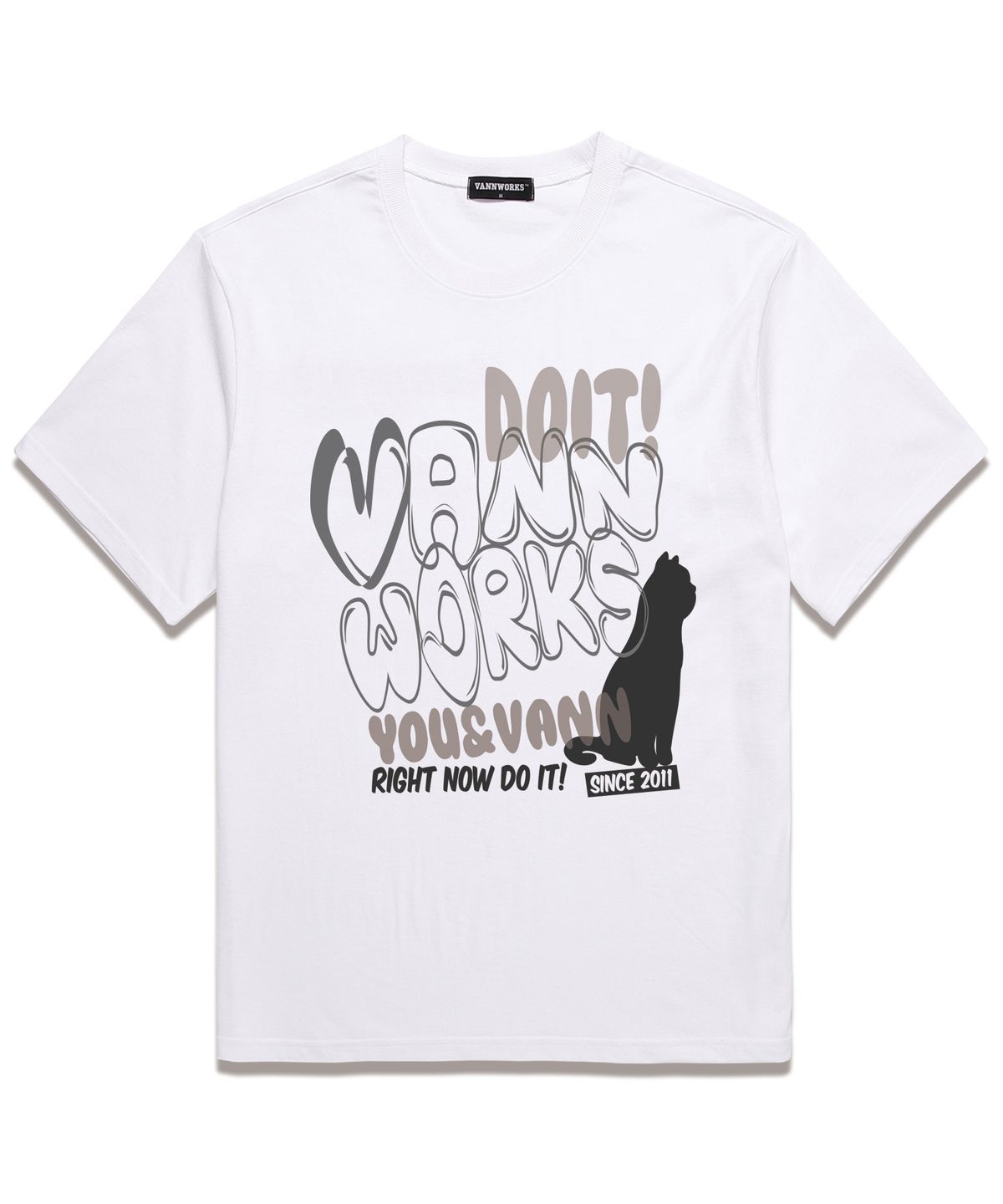 밴웍스(VANNWORKS) BALLON 오버핏 반팔 티셔츠 (VS0118) 화이트