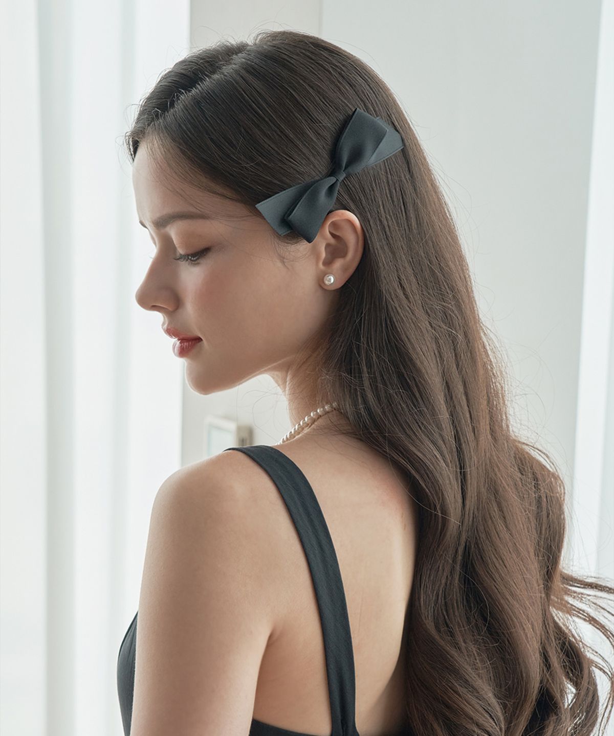 엘르주얼리(ELLEJEWELRY) 언발 리본 헤어핀 ELHP002