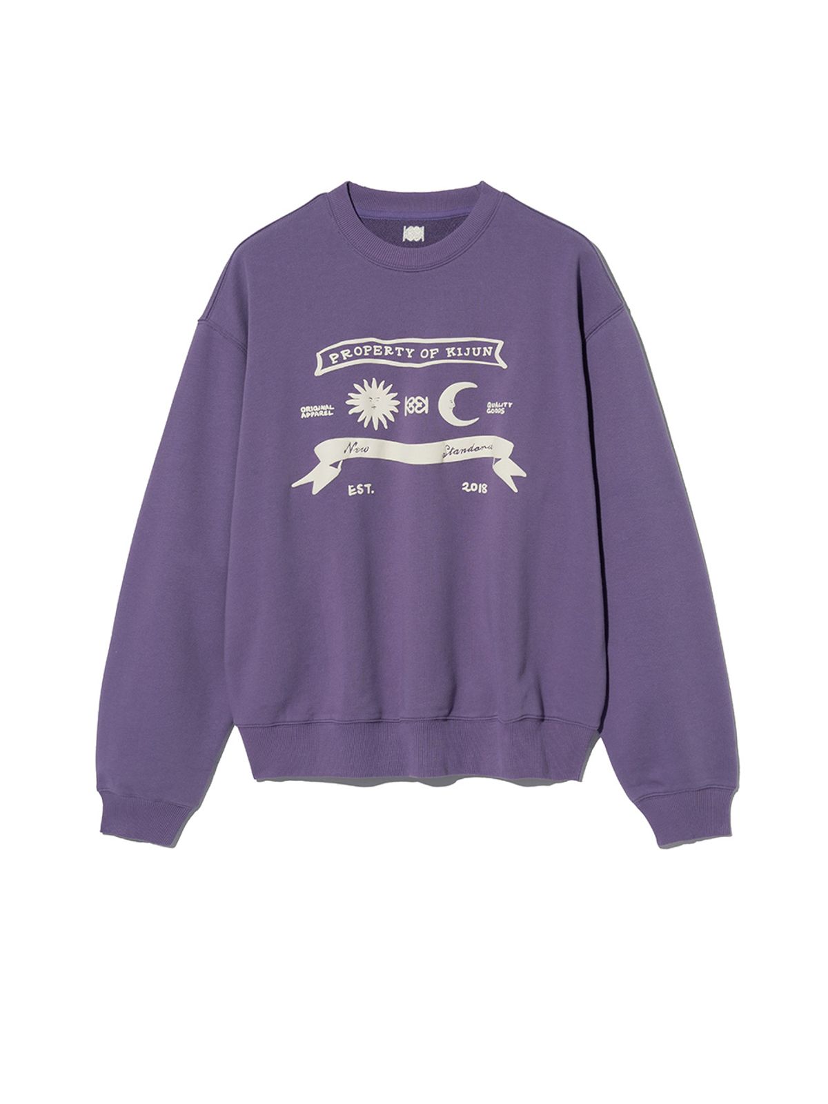 기준(KIJUN) Sun Moon Pullover UNISEX Purple