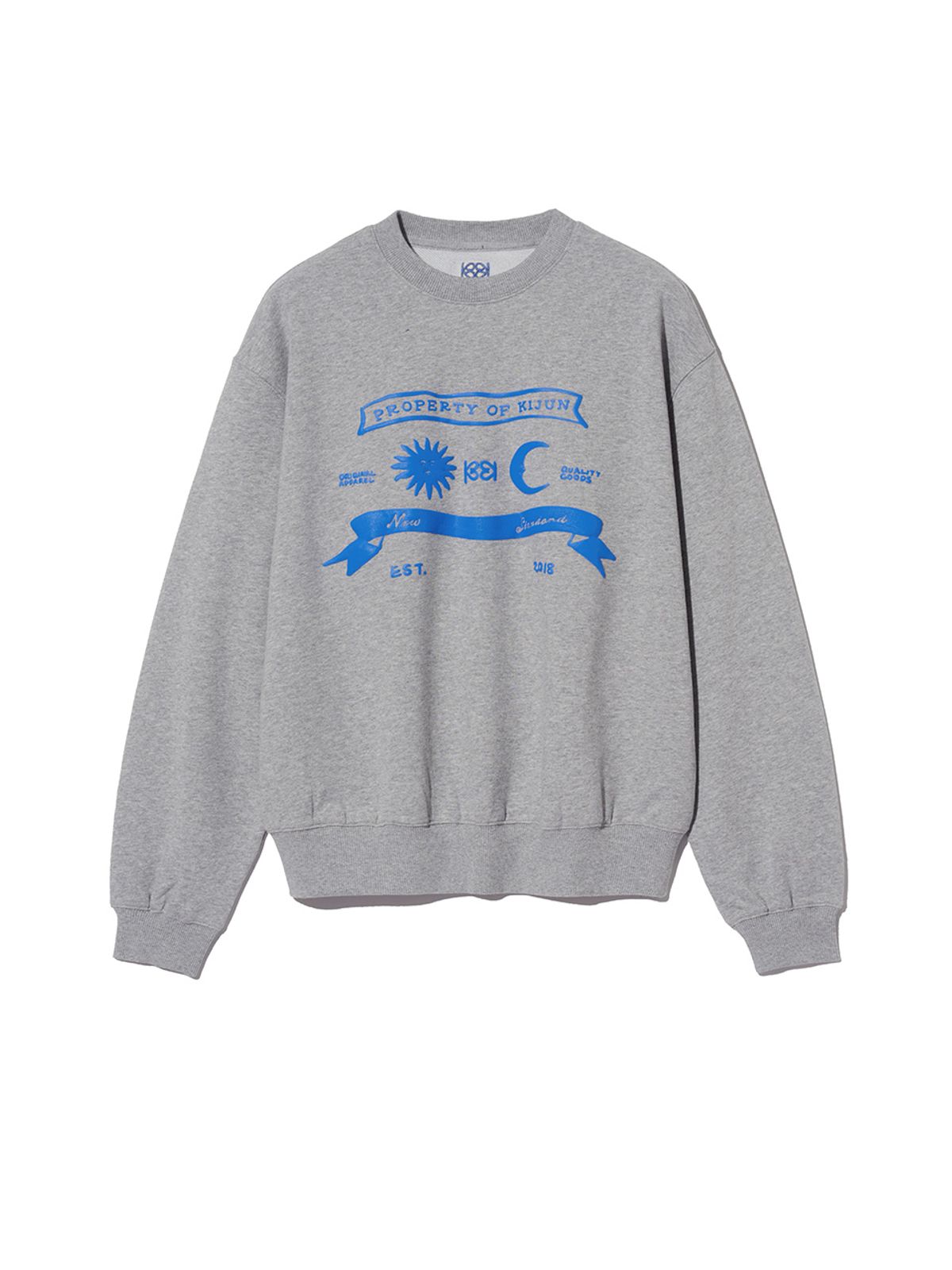 기준(KIJUN) Sun Moon Pullover UNISEX Melange Grey