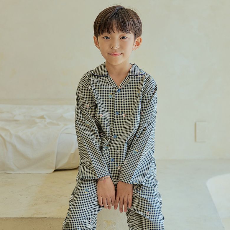 매직 40수 순면 남아동잠옷 긴팔상하세트