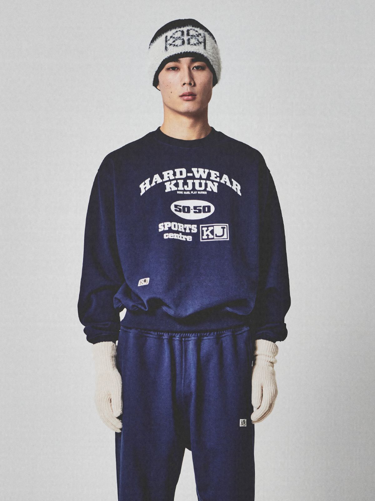 기준 맨(KIJUN MEN) Hard-Wear Sweatshirt Navy