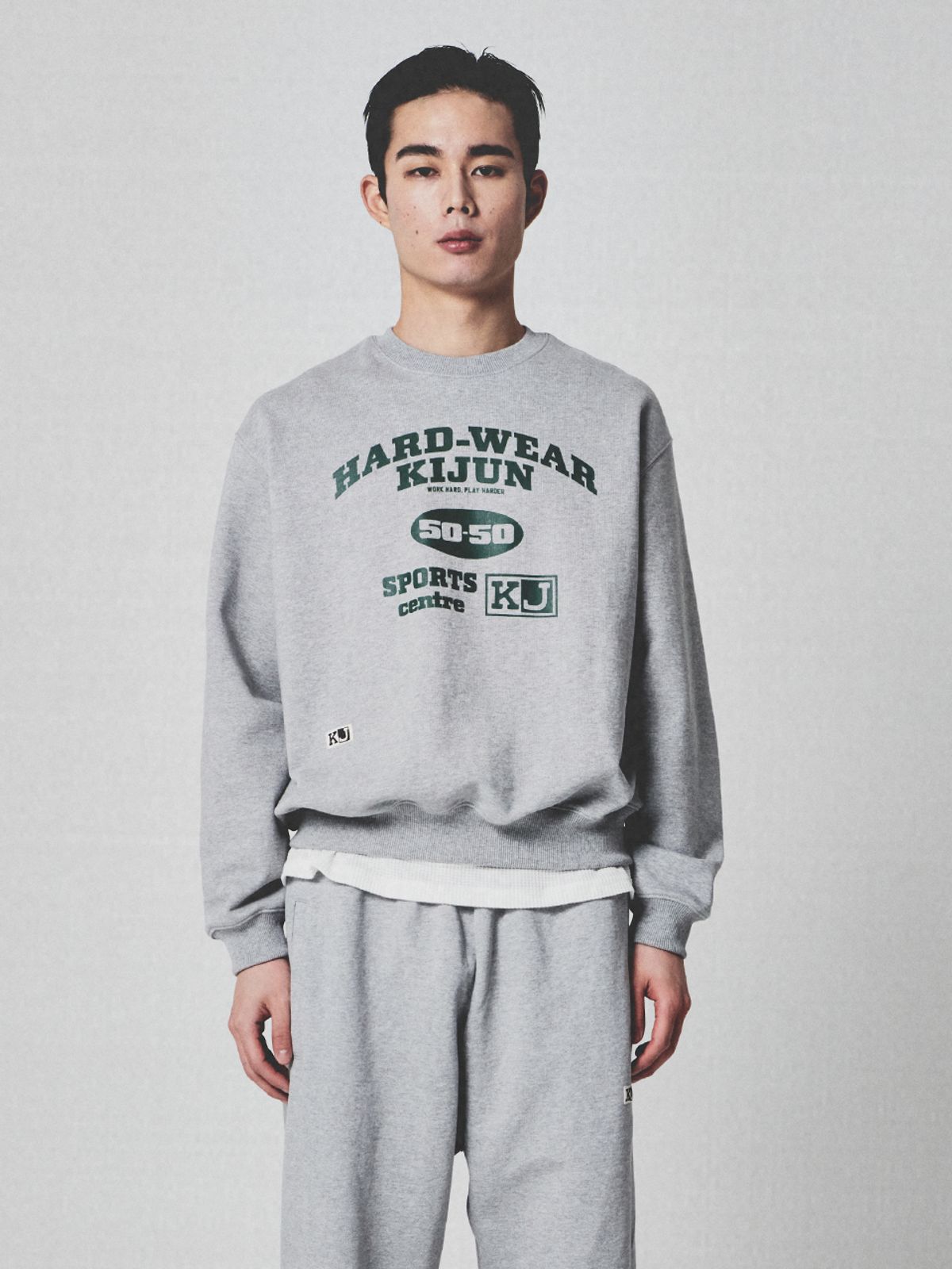 기준 맨(KIJUN MEN) Hard-Wear Sweatshirt Melange Grey