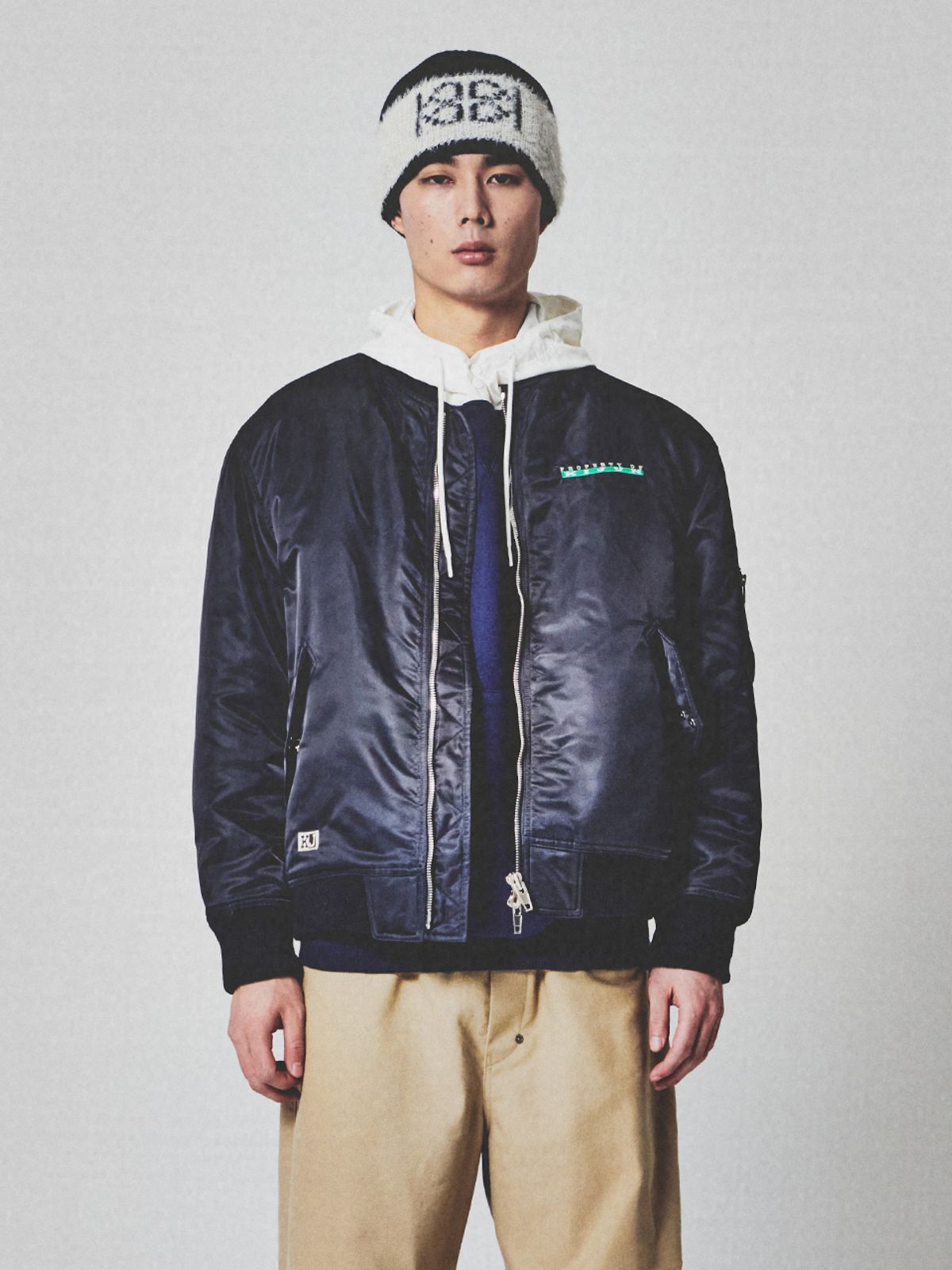 기준 맨(KIJUN MEN) Logo MA-1 Navy