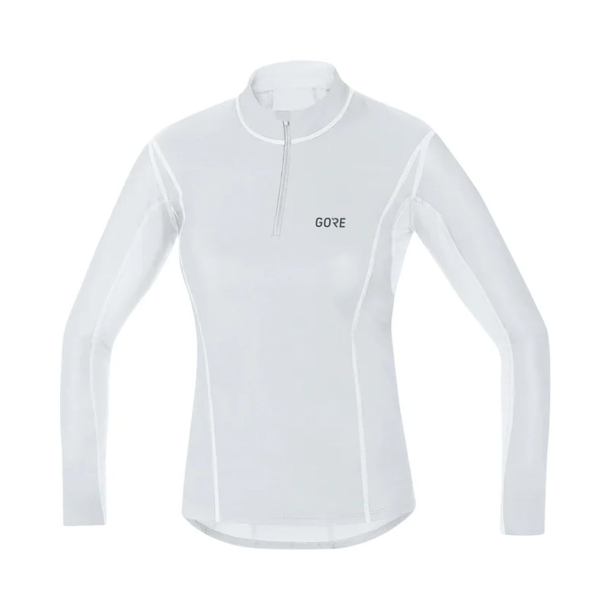 고어웨어(GOREWEAR) M 베이스레이어 윈드스토퍼 써모 터틀넥 우먼 - 화이트 (여성용) 방풍 기모 긴팔 반집업