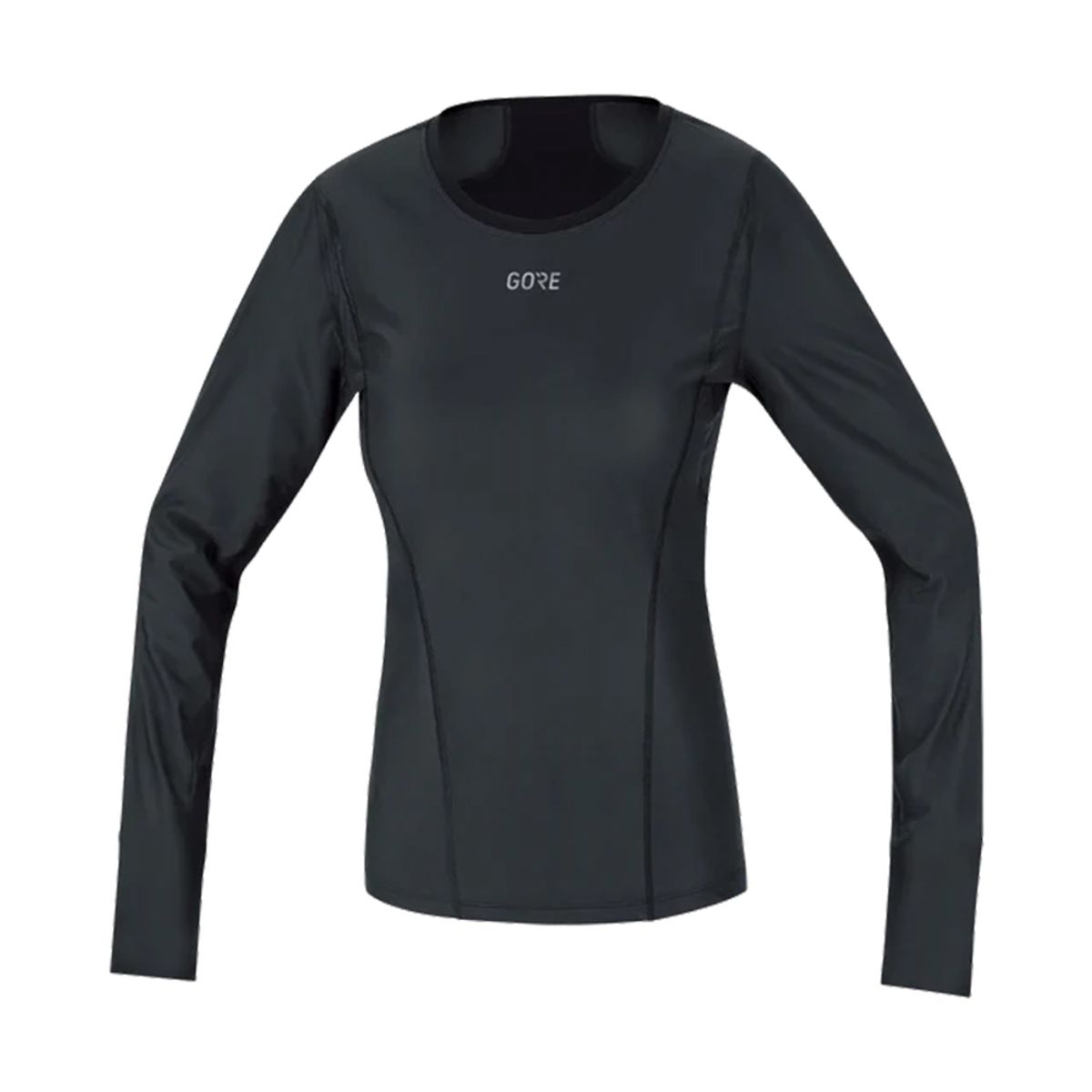 고어웨어(GOREWEAR) M 베이스레이어 윈드스토퍼 써모 롱슬리브 우먼 - 블랙 (여성용) 방풍 기모 긴팔