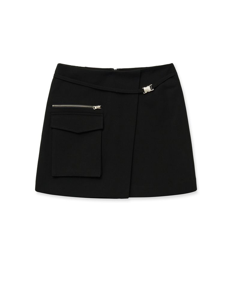 zip skirt [black]
