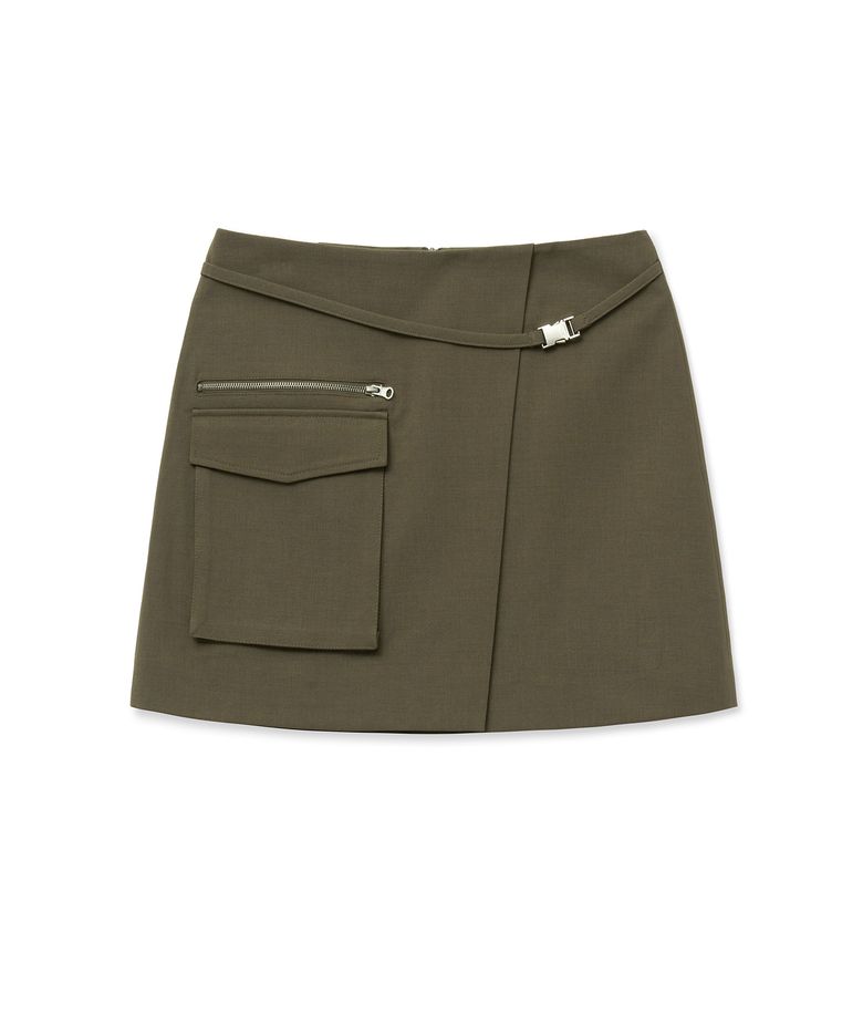 zip skirt [brown]