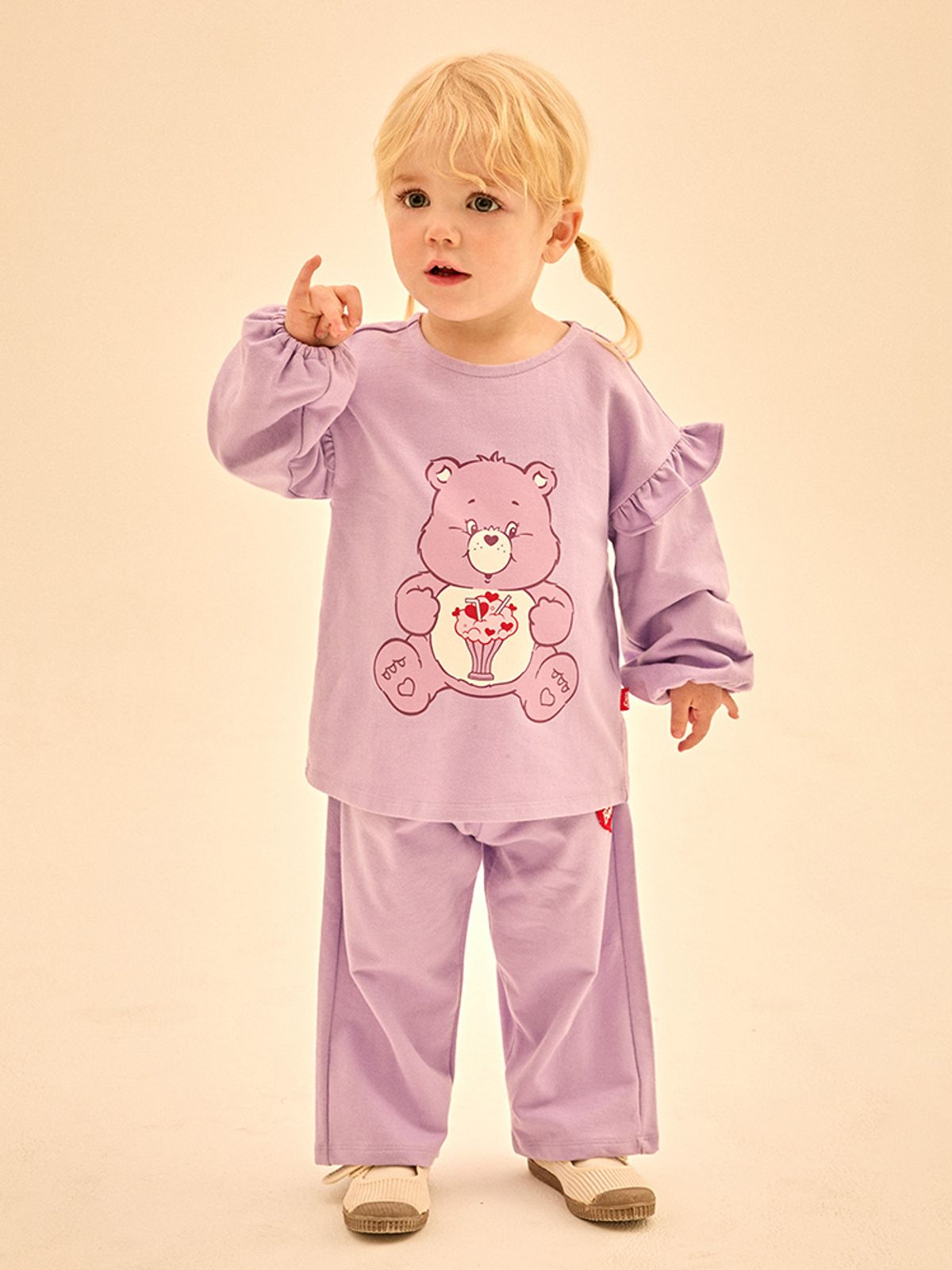 케어베어(CAREBEARS) 쉐어베어 러플소매 와이드상하복