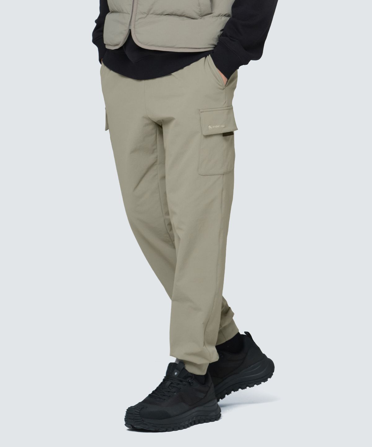 스노우피크 어패럴(SNOWPEAK APPAREL) 라고 약기모 카고 조거 팬츠 (S24WMTPT34) Khaki Gray