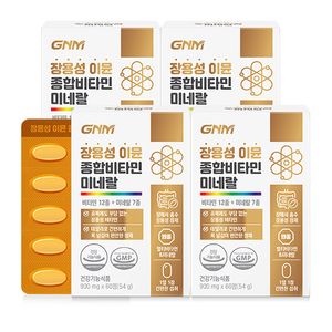 [총 8개월분]장용성 이뮨 종합비타민 미네랄 60정 x 4박스 / 멀티비타민