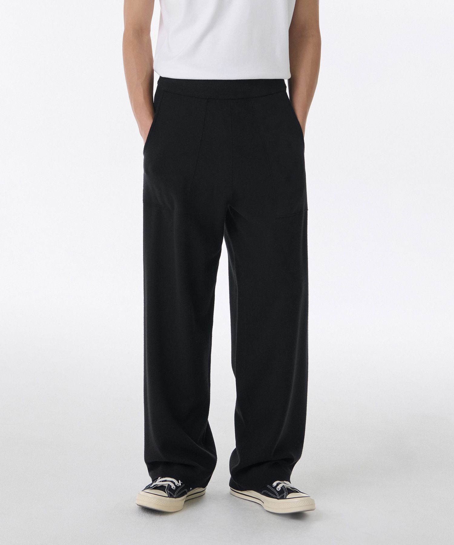 MUSINSA公式 | MUSINSA STANDARD ニットラウンジパンツ[ブラック]