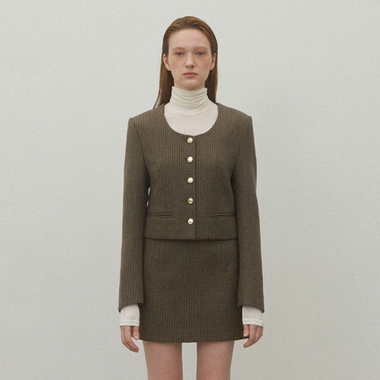 LUNA SET-UP CHECK JACKET(JK-2960)