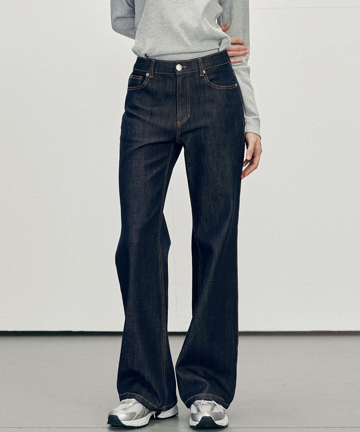 마롭(MALOUPE) 9134 레귤러 부츠컷 데님 (다크 인디고)