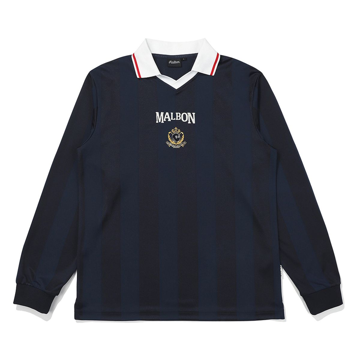 말본 골프(MALBON GOLF) 말본 스트라이프 티셔츠 NAVY