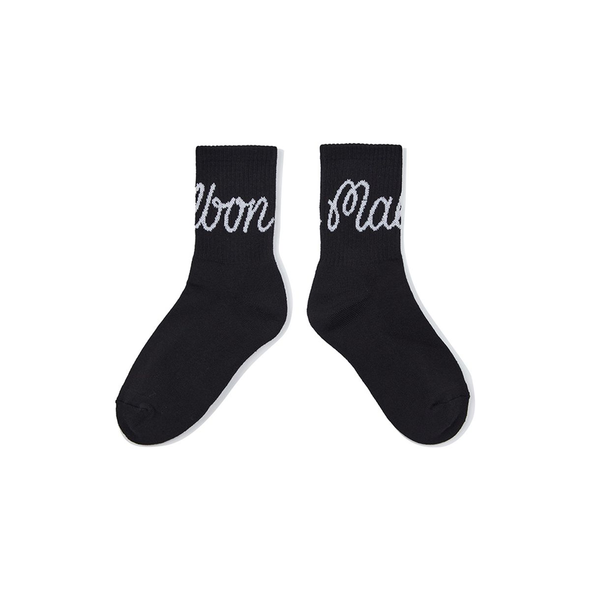 말본 골프(MALBON GOLF) 말본 로고 크루 삭스 BLACK