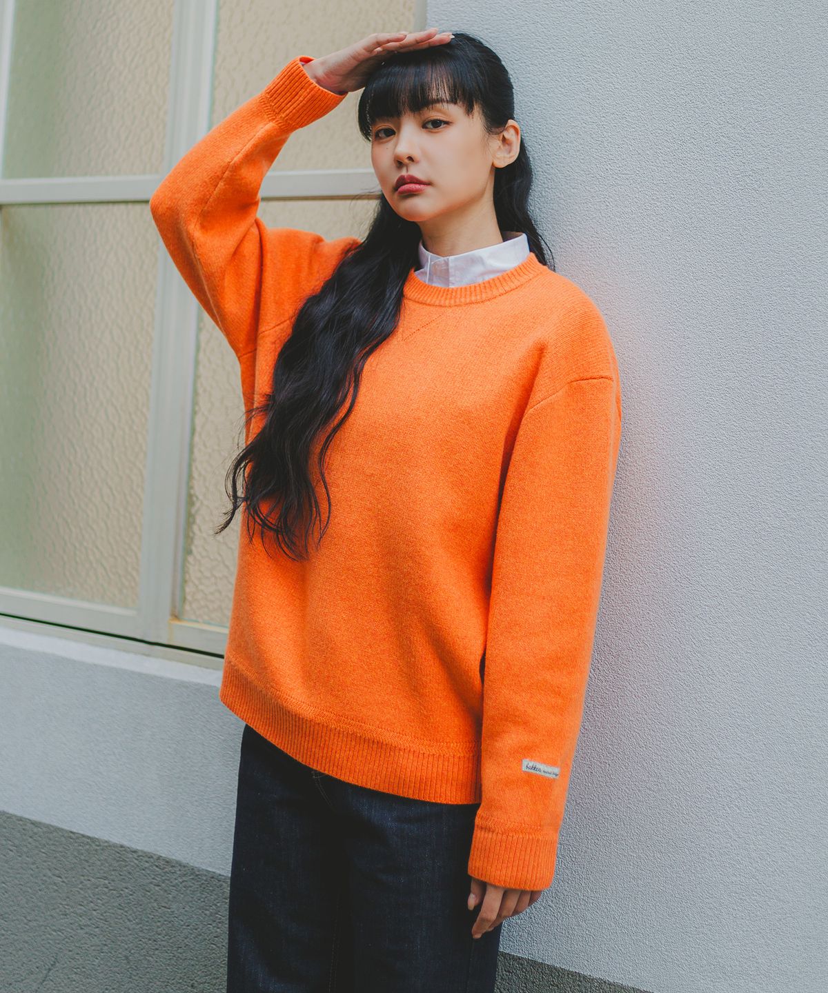 바켄(BAKKEN) 소프트 울 라운드 니트 BK8937_오렌지