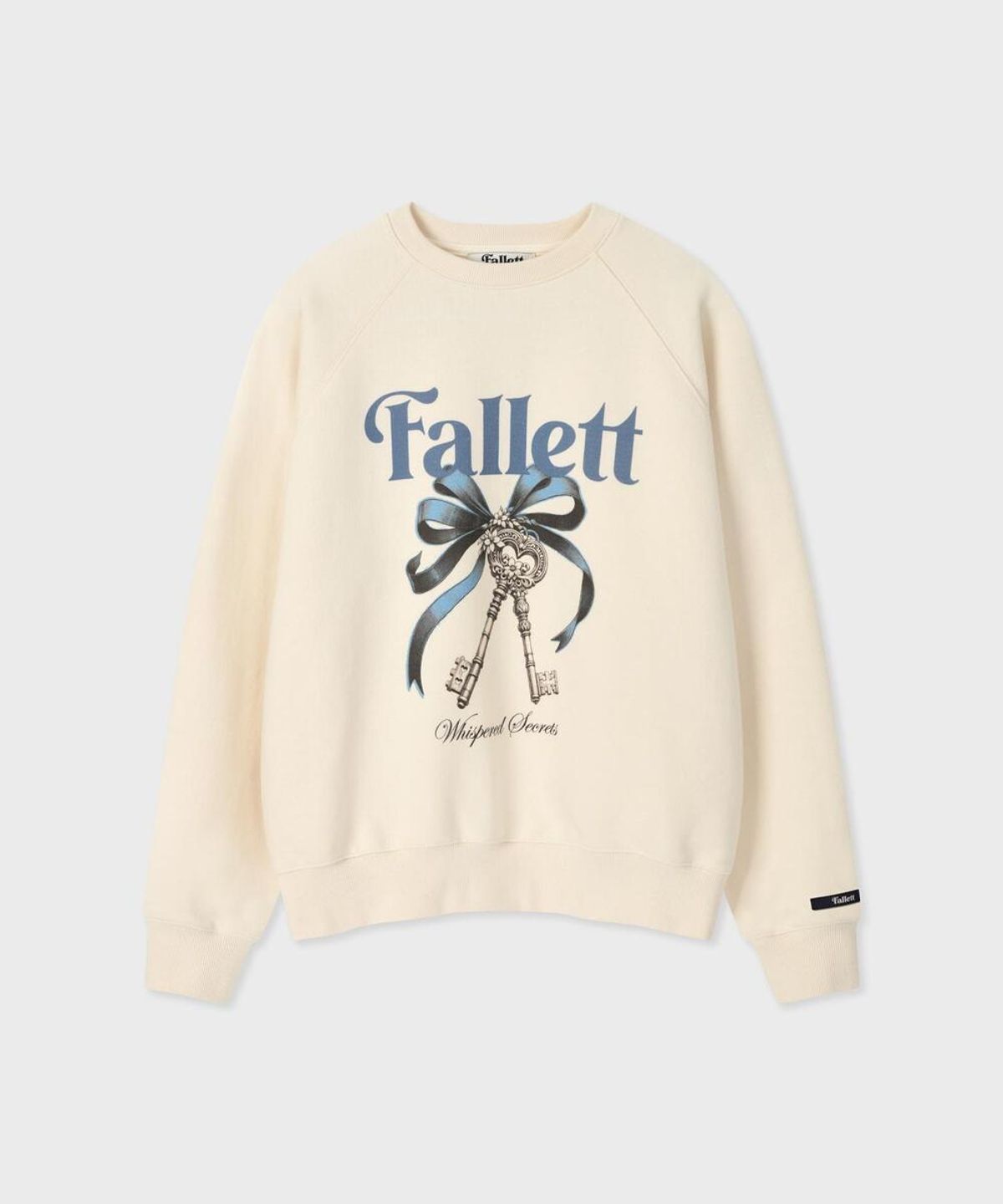팔렛(FALLETT) 스토리 로고 시크릿 맨투맨 아이보리