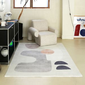 마스 워셔블 기하학 패턴 디자인 러그