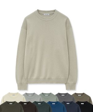 워셔블 코튼 크루넥 니트 12color