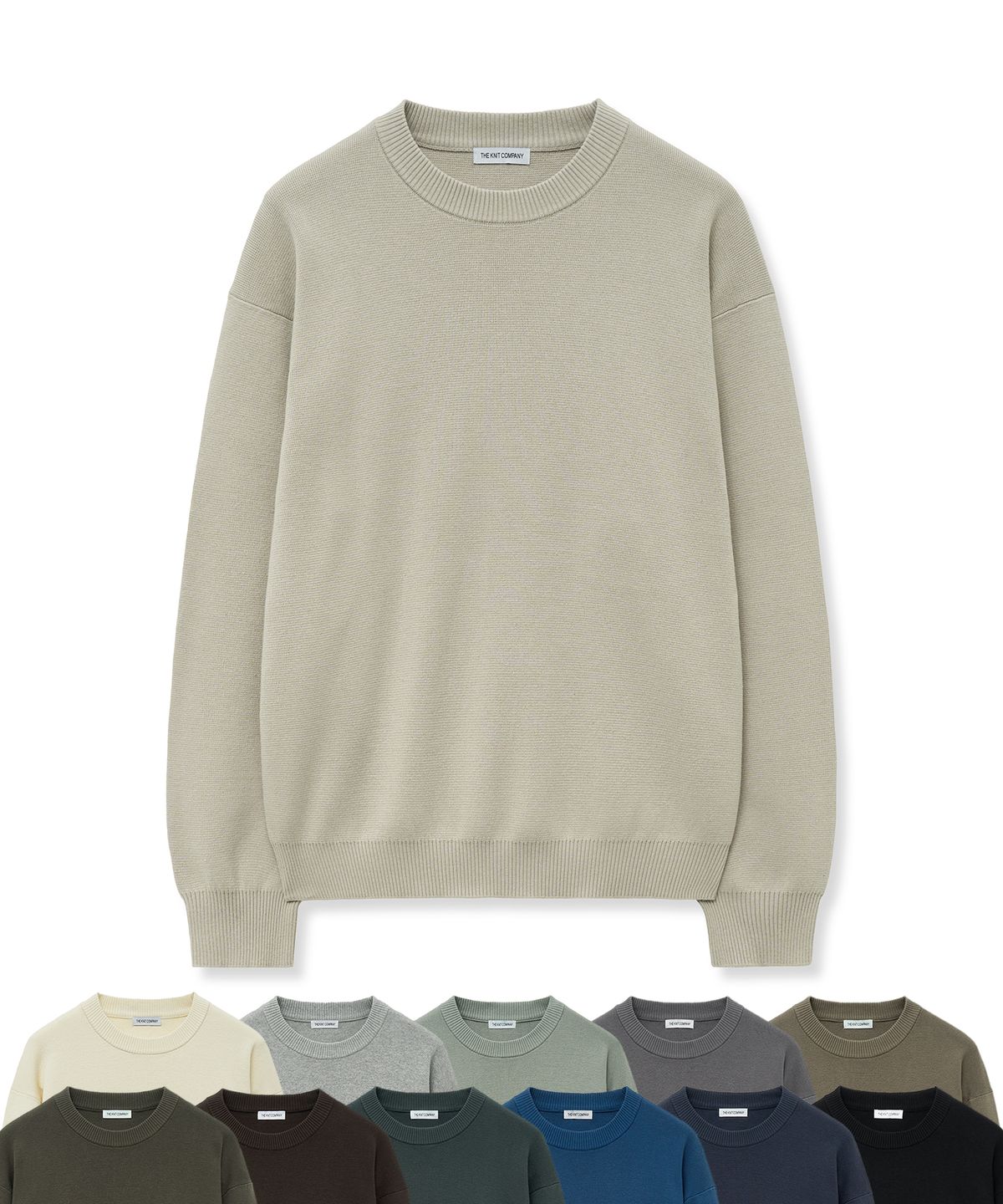 더니트컴퍼니(THEKNITCOMPANY) 워셔블 코튼 크루넥 니트 12color