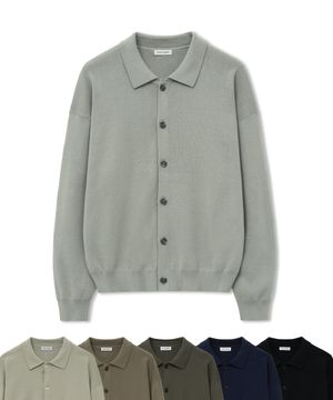 워셔블 코튼 카라 가디건 6color