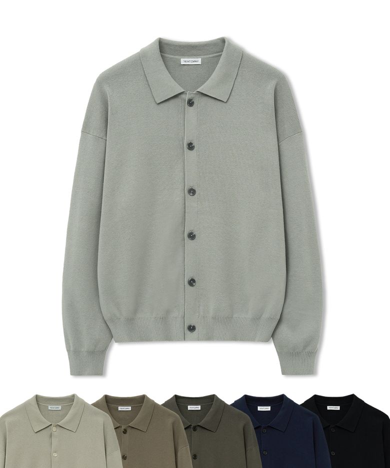 워셔블 코튼 카라 가디건 6color