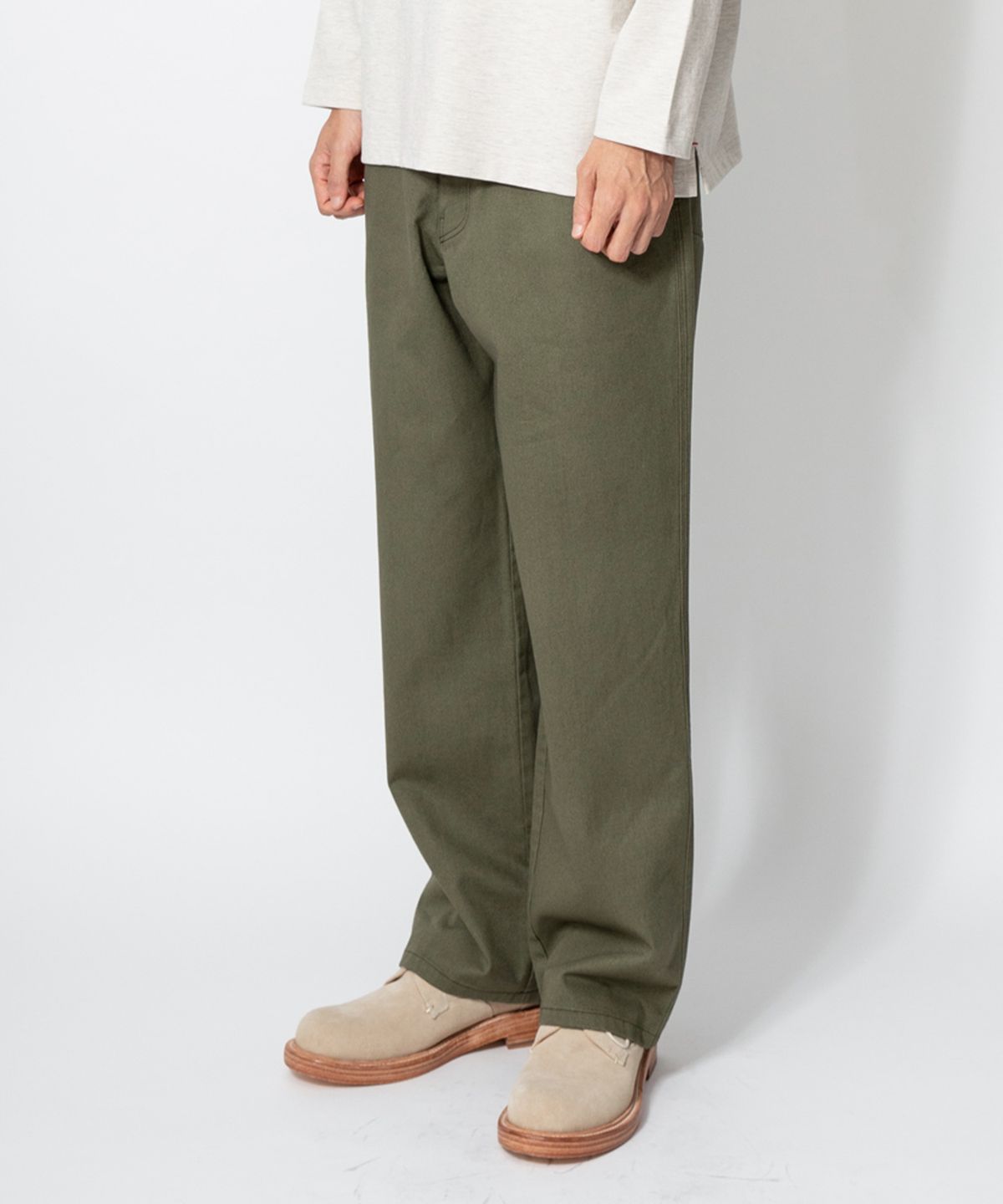 홀리선(HORLISUN) Banff Tapered 5 Pocket Chino Pants Olive