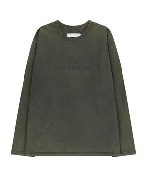 WASHED LONG SLEEVE T-SHIRT (KHAKI YELLOW)