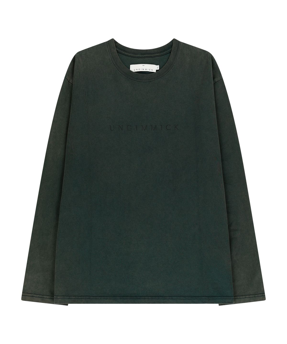 언지미크(UNGIMMICK) WASHED LONG SLEEVE T-SHIRT (NAVY YELLOW)